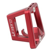 Retemporel Litepro 프론트 캐리어 사이클링 부품 Brompton 알루미늄 합금 돼지 코 패니어 블록 브래킷 백 랙 접이식 자전거-레드