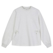 탑텐 23년 여성 더블니트 라운드 스트링 맨투맨 티셔츠 LGR