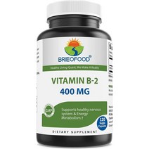 미국직구 브리오푸드 비타민 B2(리보플라빈) 400mg 120베지캡슐 - 글루텐 프리 비GMO, 수량, 상세참조