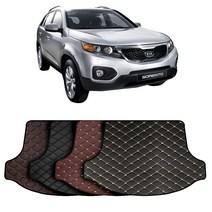 기아 쏘렌토R (일체형) 맞춤 가죽 에디션 트렁크매트+뒷열 등받이커버 풀세트 차박 캠핑, 블랙