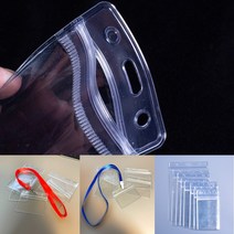 출입증 소프트케이스 어린이집 모임 출입증 사원증 신분증 연수원 신입 오티 엠티 ot mt 줄 별도 사원증 랍스터 고리 폴리에스터 웨빙 끈 전시회 회사 학교, 세로L