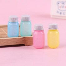사각 양념통 세트 대용량 조미료 미니 귀여운 패턴 소스 상자 스퀴즈 병 만화 토마토 꿀 용기 도시락 액세서리, 4pc