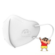 숨그림 짱구 캐릭터 KF94 새부리형 소형 화이트 마스크 50매 개별포장 짱구는못말려