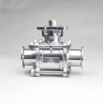 하이플럭스 쎄니타리 볼밸브(3P) 2페럴 자동 링/통 - Sanitary Ball Valve(3P) 2 Ferrule - SUS304, 통
