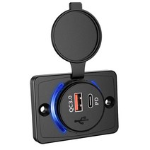 Rv 캐러밴 캠핑카 카라반Powstation RV 개조 충전기 12-24V 3.1A 듀얼 USB 전원 콘센트 액세서리 캠핑 버, 02 QC and PD