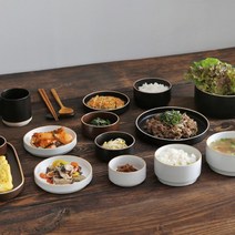 2인 4인 6인 한국 국내산 도자기홈세트 그릇세트 신혼 식기세트 윤스테이그릇 스페인하숙그릇 집들이선물, 6인 A형 26p, 블랙