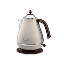 드롱기 (DeLonghi) 전기 주전자 아이코나 빈티지 컬렉션 올리브 그린 1.0L KBOV1200J-GR, 1.7L, 크림 베이지