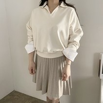 [비비애르] 니트 플레어 플리츠 미니 스커트 밴딩 숏 주름 A라인 테니스