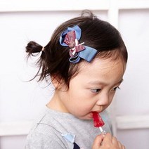 집게핀-소녀리본 ABM(C) 네이비 헤어핀 머리끈 머리띠 집게핀 머리핀