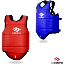 SG 무스포 태권도 단면호구 세트 격투기 보호구, 적+청