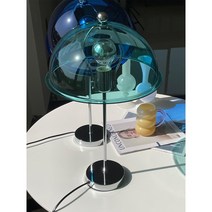 머쉬룸 스탠드 무드등 취침등 단스탠드 조명, 전원 스위치 버튼, 워터 블루