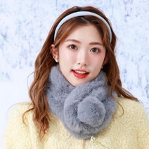 겨울 쁘띠 밍크 짭은 미니 페이크 퍼 목도리 머플러
