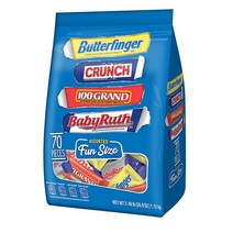 Butterfinger Fun Size Mix Crunch 버터핑거 펀 사이즈 믹스 크런치 39.8oz(1.12Kg) 70개입, 1개