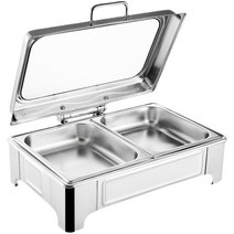 뷔페기물 푸드워머 출장뷔페 기사식당 셀프바 조식, 직사각형 유압 단일 격실 9리터