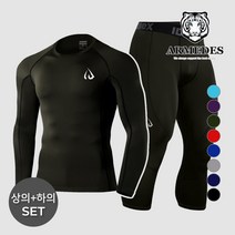 아르메데스 남성용 사계절 라운드 긴팔 상의 + 7부 바지 크로스핏 상하의세트 ID10411071