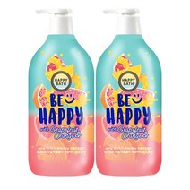 해피바스 스마일 바디워시 브라이트닝 자몽&오렌지 900g, 2개