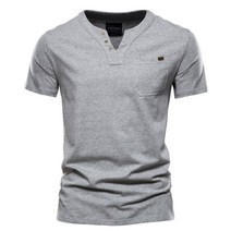 남성 여름 포켓 반팔티 브이넥 남자 티셔츠 WI023T