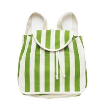 [바쿠백] 드로스트링 캔버스 백팩Green Awning Stripe