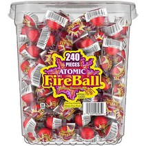 아토믹 파이어볼 캔디 240입 벌크 시나몬 하드 Atomic Fireballs are the original super intense cinnamon jawbreaker candy Candy Bulk Bag, 1개