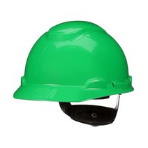 쓰리엠 (3M) 안전모 SecureFit H-701SFR-UV 화이트 비통기성 캡 스타일 안전 헬멧 Uvicator 센서 4포인트 압력 확산 래칫 서스펜션 ANSI Z87, Ratchet New Model_Green