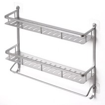 접착 2단욕실선반50 P26 욕실선반 욕실수납장 수건걸이선반 수건선반 무타공욕실선반 무타공선반, 1개