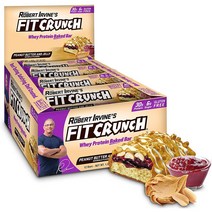 FITCRUNCH Whey Protein Bars Peanut Butter and Jelly 핏크런치 웨이 단백질 바 땅콩 버터 앤 젤리 88g 12개, 1개