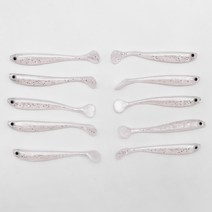 쉐드웜 2.3인치 10개입 루어웜 낚시 다운샷 배스 우럭 쏘가리, 펄 화이트 10pcs