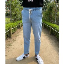 데이퍼트 화이트밴딩 일자핏 와이드팬츠 데님팬츠 남자청바지 통있는청바지