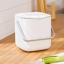 [RΘA] 원룸 자취 음식물 쓰레기통 음쓰 짬통 2.6리터 빠짐 핸디 움식 휴지 미니 뚜껑 ▷_β5243Ea, fβ_다크그레이