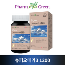 팜그린 슈퍼오메가3 1200 1 302mg x 180캡슐 미국산 혈행 기억력 중성지질 개선, 1박스-180정