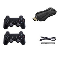 미니컴파이 d10 비디오 게임 콘솔 8g 내장 6000 게임 ps1fcgba용 무선 핸드헬드 게임 콘솔, 8g tf 카드