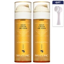 최신상 맥스클리닉 골드 캐비어 오일폼 수량 옵션+브러쉬, 2개, 110g