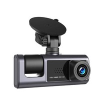 블랙박스보조배터리 3 렌즈 자동차 비디오 레코더 hd1080p 대시 캠 자동차 블랙, s1, 없음