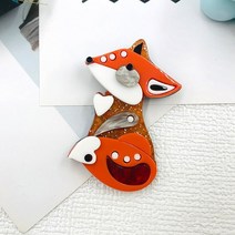 옷핀 브로치 뱃지 벳지 뺏지 원피스 정장 코트 코디 아크릴 여우 여우 여성용 남성 사랑 돈 동물 캐주얼 핀 선물