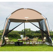 야외천막 캐노피 캠핑 쉘터 타프스크린 그늘막, 3.3x3.3메쉬 퍼걸러(카키색상)