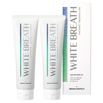 메디안 화이트브레스 미백치약 페퍼민트향, 100g, 2개