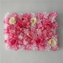 조화 벽장식 인공 꽃 diy 웨딩 장식 꽃 벽 패널 실크 장미 꽃 장식 배경 60x40cm, 협력사, 17