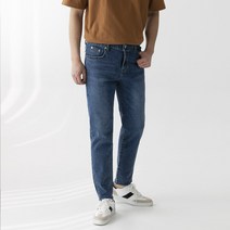 스타일에스 남성용 빅사이즈 슬림 컷팅진 스판 데님 팬츠 청바지