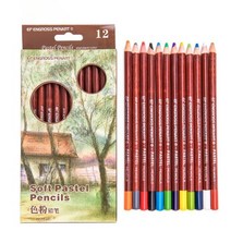 색연필화 연필화 12pcs 전문 파스텔 연필 세트 연필 나무 기초 피부 파스텔 컬러 연필 드로잉 학교 lapices de colores 편지지, 기반 색상