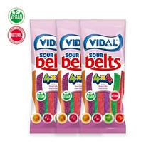 비달 사우어 벨트모양구미 100g x 3봉 젤리 수입과자 아이간식 어린이집 간식 인기젤리, 3개