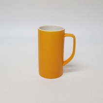호레카 파스텔 무광 롱 머그컵 500ml, 옐로우, 1개