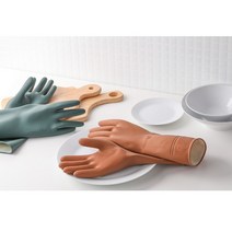 명진 오버핏 통이 큰 고무장갑 5켤레 그레이 그린 베이지, 그레이 소 - 5개