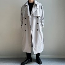 남자트렌치코트 로브코트 롱 오버핏 바바리코트