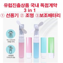 GGTC 유럽진출 국내독점계약 보조배터리가능한 미니포켓립스틱선풍기, 연두