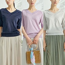 린넨브이넥글리터니트3종