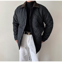 ﻿ 남자 겨울 퀄팅 바버맛 패딩 필드자켓 뷰포트 골덴 클래식 무드