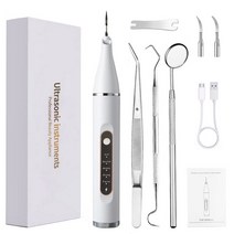 RichMagic 스마트 LED 초음파 구강세척기 가정용 휴대용 세정기, 흰색