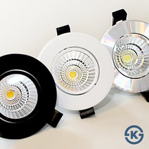 니테오 LED 5W COB 할로겐 매입등 회전 각도조절가능, 블랙, 전구색2600K, 50개