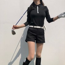 로로얼로이 기능성 골프 실키 아이스 원 카라 긴팔 티셔츠 테니스 등산 스포츠