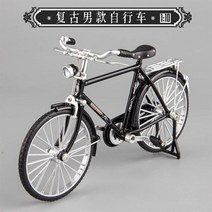 꿈 소품 빌리지 마을 하우스 건물 프라모델 미니어처 diy 거실 장식 빈티지 중국 스타일 자전거 모델 복고풍 사진 자전거 데스크탑 선물, 검은 색